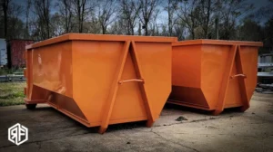 heavy duty orange construction containers from refuse fab