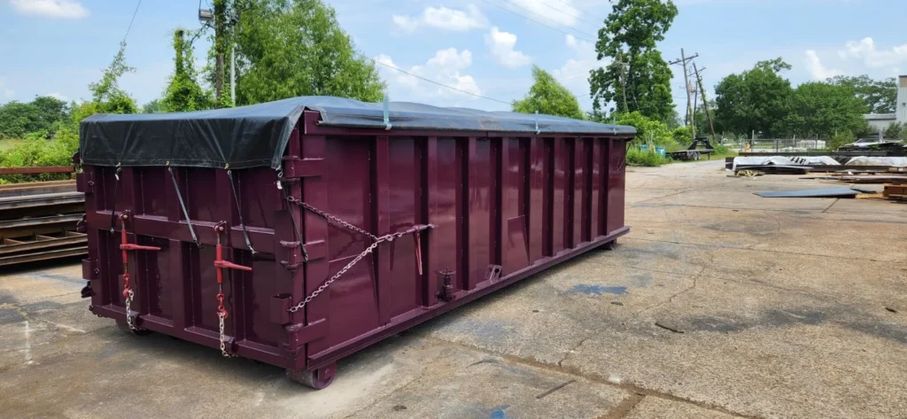 water tight roll tarp container rectangle