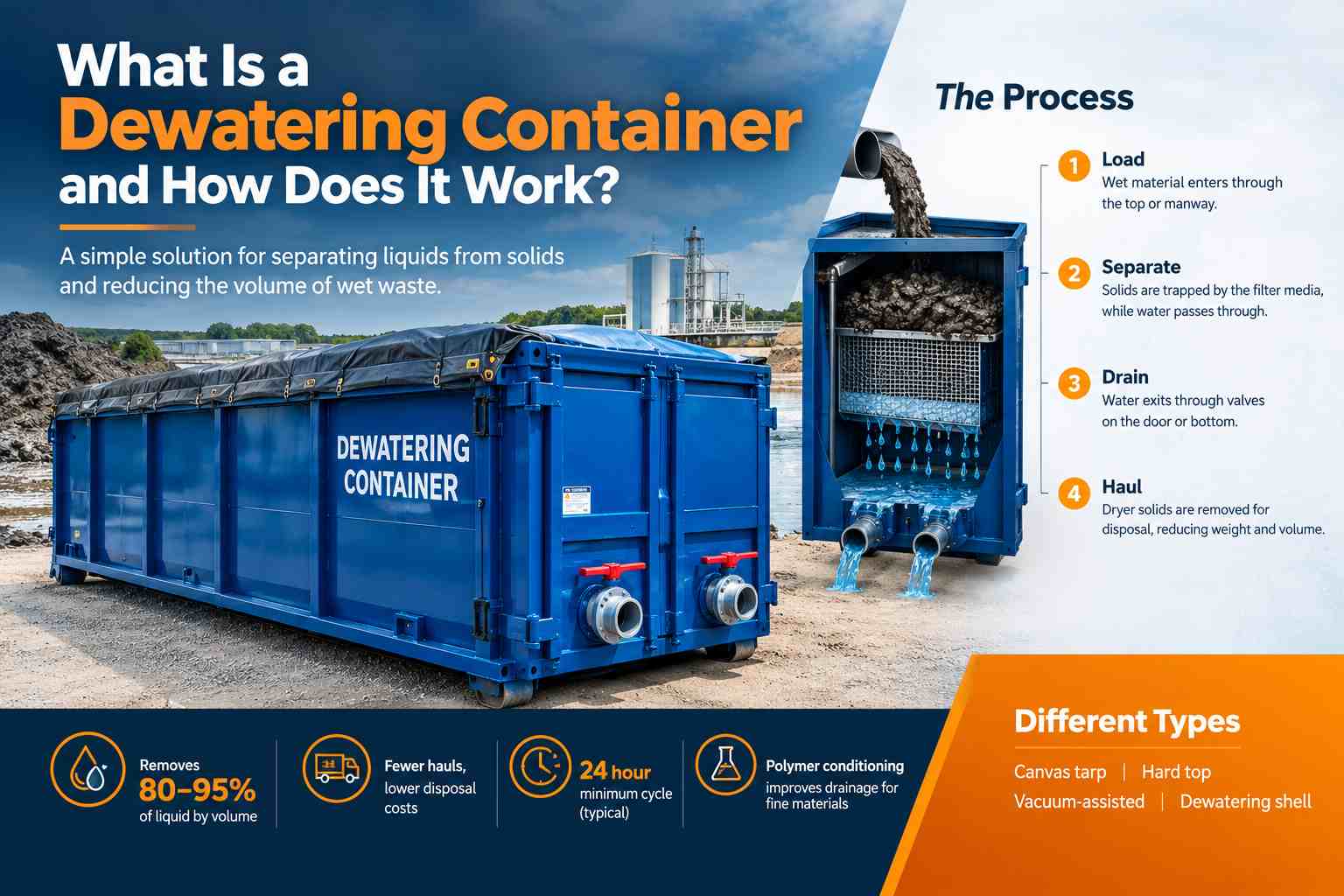 dewatering container