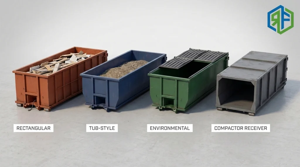 types of roll off containers
